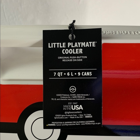 Igloo 7 Qt Playmate Cooler Pokémon Poke Ball NWT - Picture 5 of 12